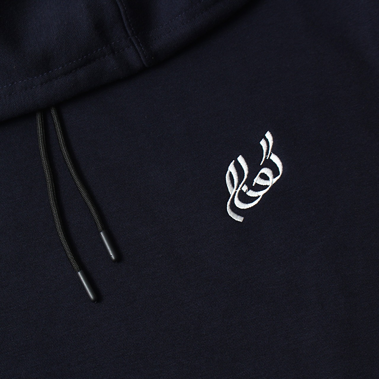 Midnight Gumnaam hoodie closeup